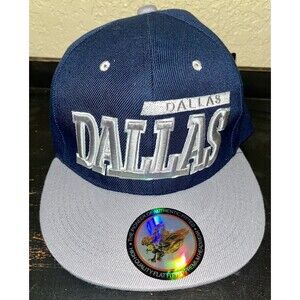 NWT Golden Lion Dallas Blue And Gray Flat Bill Snapback Hat